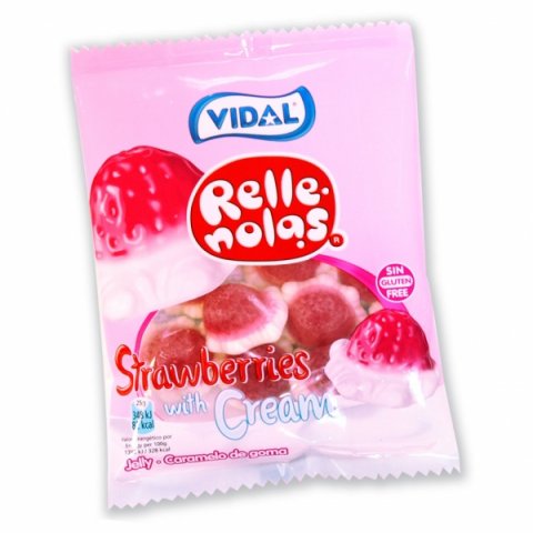 Morangos Nata Recheados Vidal 100g 