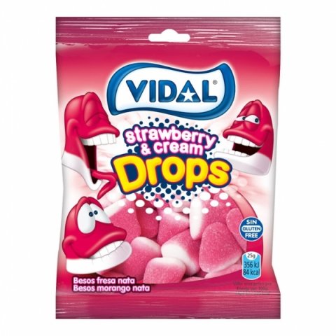 Beijos Morango Nata Vidal 100g